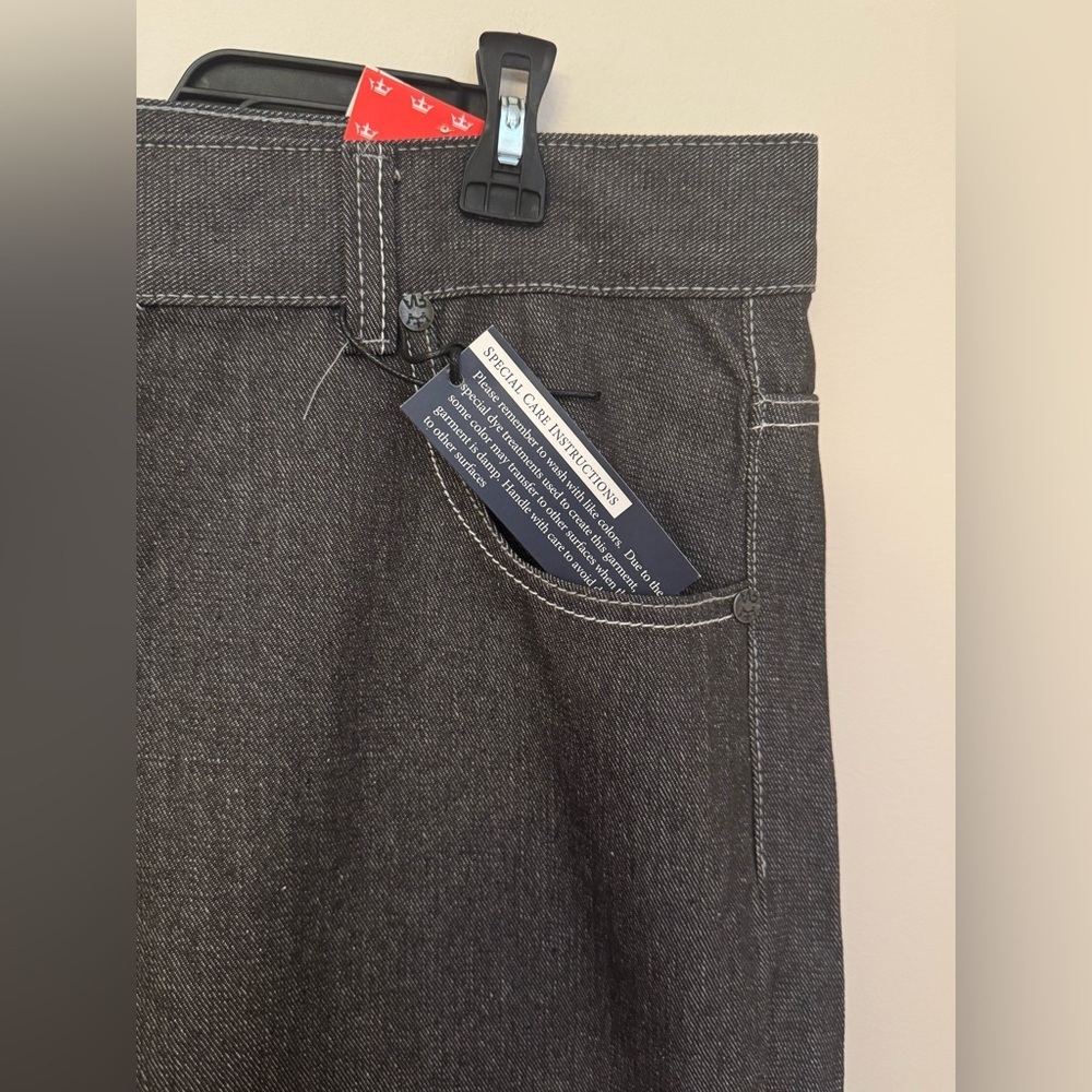 Red Ape NWT Men’s Jeans 42x33 Baggy Straight Leg Y2K Streetwear Argyle Pockets - Picture 3 of 7